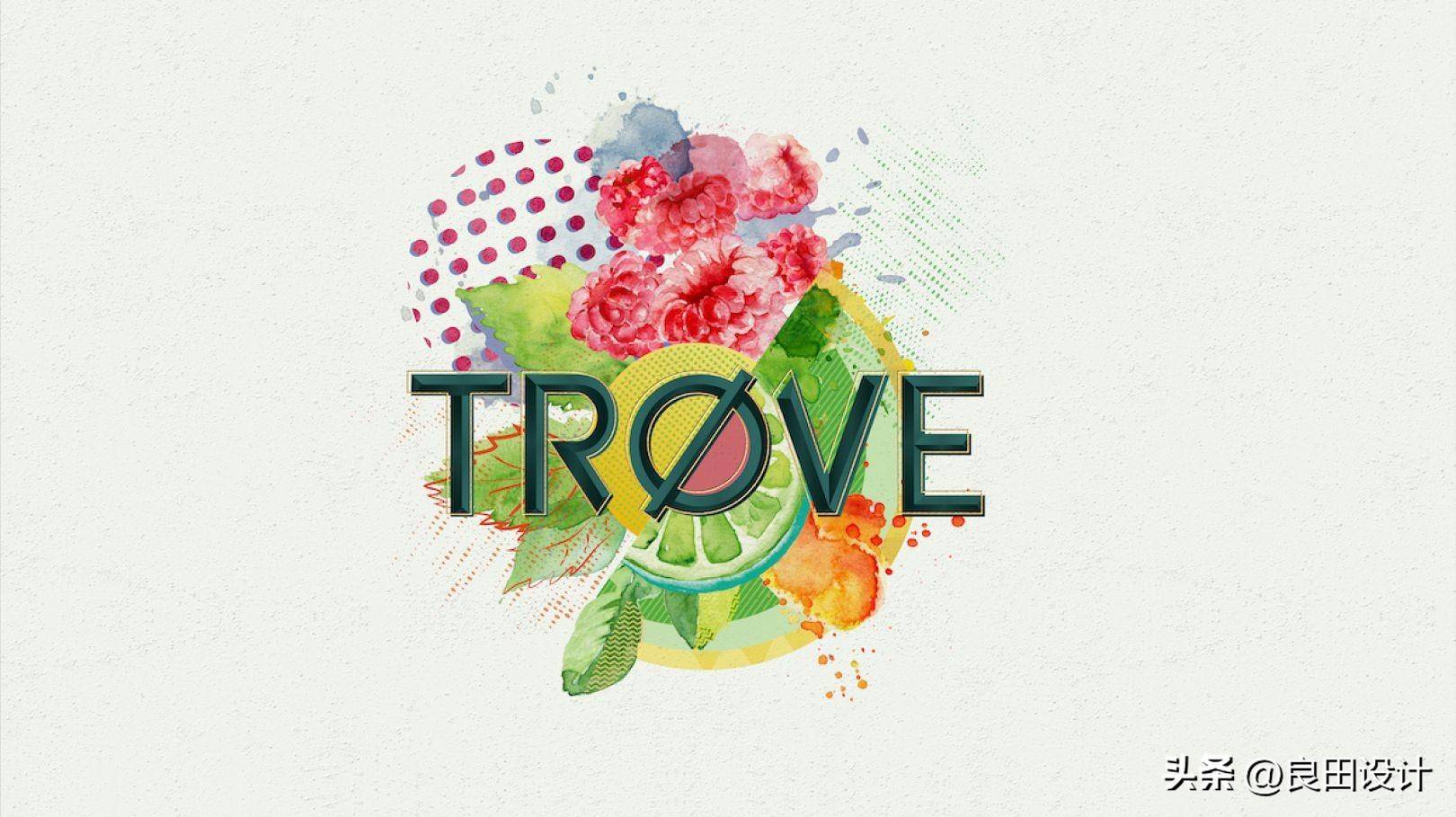 苹果主题插图手绘版:为新的低酒精、低热量烈酒品牌 TRØVE 创作的酒包装设计-第2张图片-太平洋在线下载
